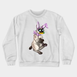 Bobtail BunnyCat: Seal Lynx Point (Pink) Crewneck Sweatshirt